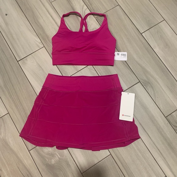 lululemon athletica Pants - Lululemon Pace Rival Skirt & Energy Bra * Rasberry